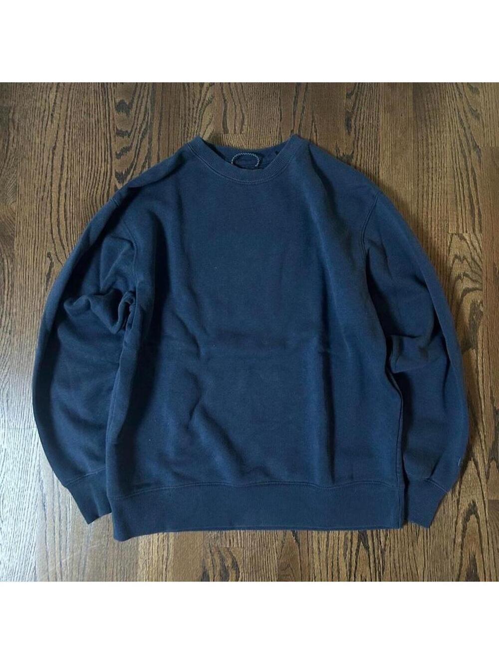 Pull&Bear Men's Navy and Black Sweatshirt